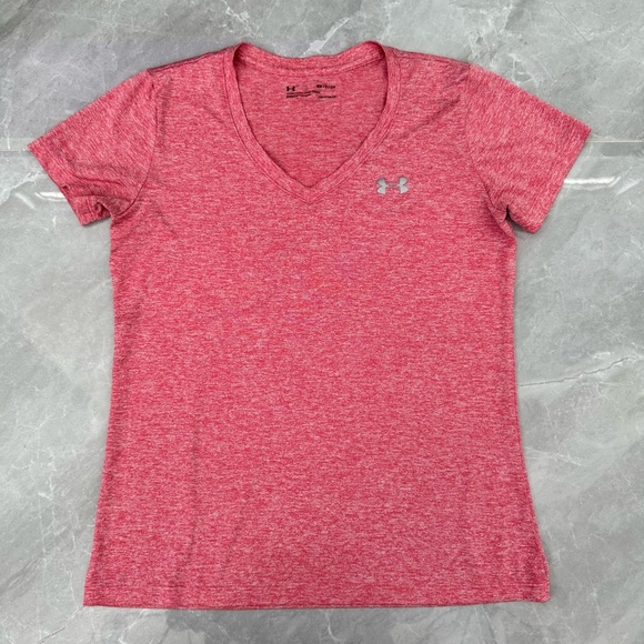 Women’s Under Armour Tech Twist Athletic Workout Shorts Sleeve Shirt Small - Picture 2 of 16